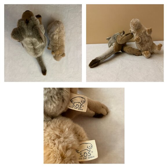 2 SOS Save Our Space Plush Toys / Kangaroo with Joey and Capybara - Picture 12 of 12